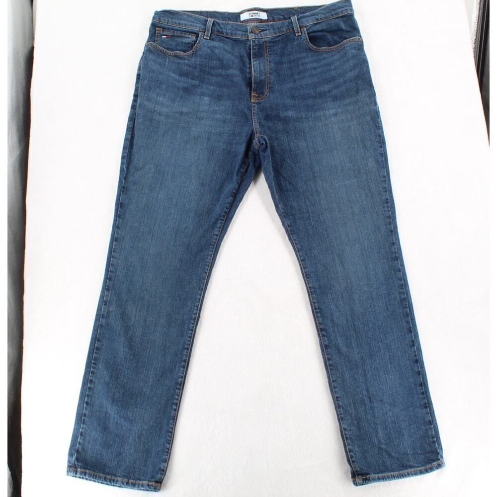 Tommy Jeans Regular Fit Straight Denim Jeans Blue Medium Wash Men's 38x32